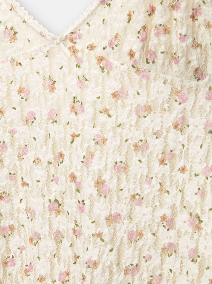Moudda PULL & BEAR - Robe Mini Dentelle Fleur Imprimée - Tunisie 2
