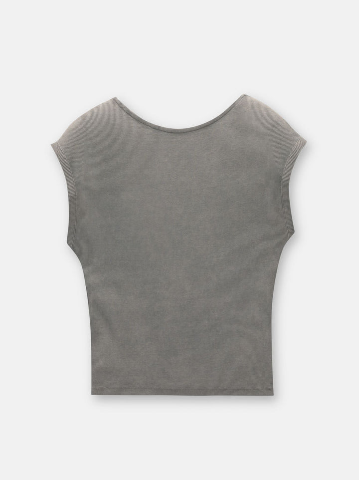 Moudda PULL & BEAR - Body Côtelé Manches Entières Encolure Dos - Tunisie 3
