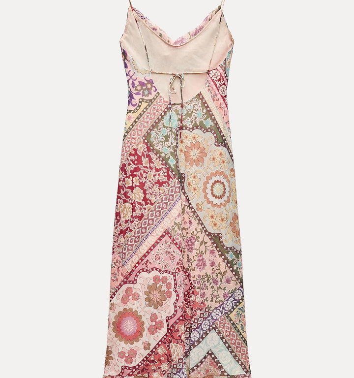 Moudda ZARA - Robe de lingerie mi-longue, imprimé patchwork - Tunisie 3