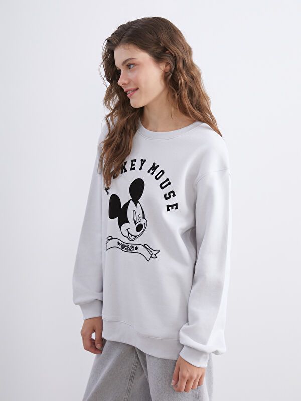 Moudda LC Waikiki - Sweatshirt en jersey sous licence Femme Gris clair - Tunisie 1