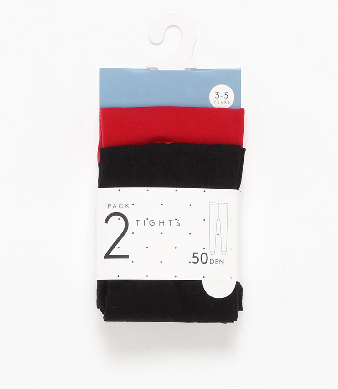 Moudda Lefties - Pack 2 Collants Fille - 50 Den & Cœur Rouge - Tunisie 3
