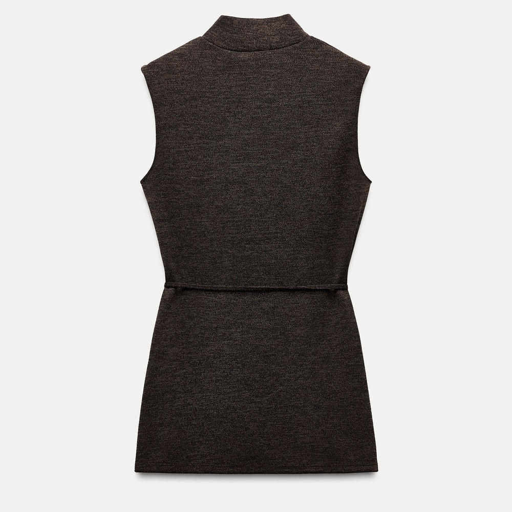 Moudda ZARA - Top - Col Perkins & Ceinture Soft Piqué - Tunisie 2