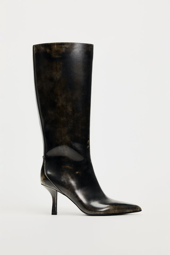 Botte talon délavée