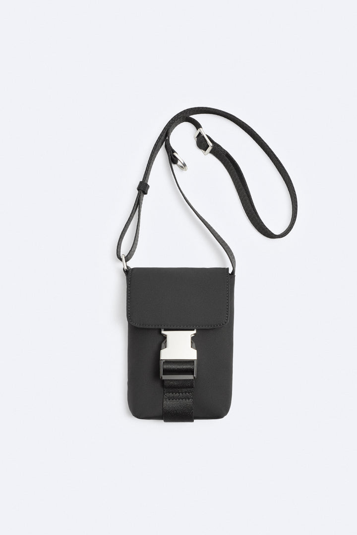 Mini sac reporter en nylon avec boucle