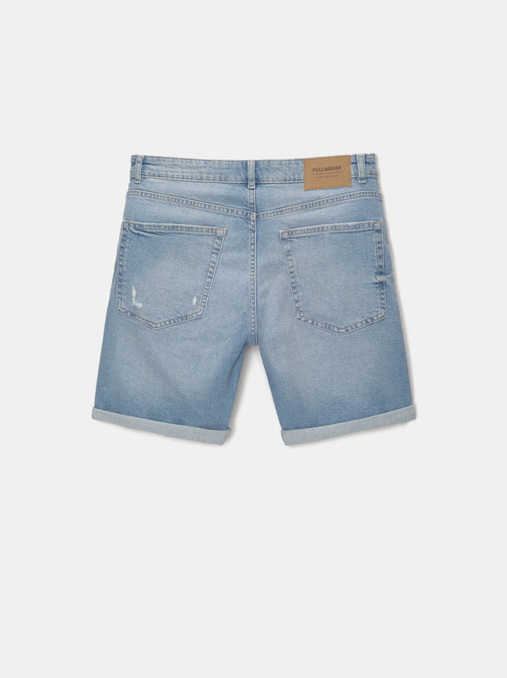 Moudda PULL & BEAR - Bermuda Denim Slim Déchiré TG PK - Tunisie 1
