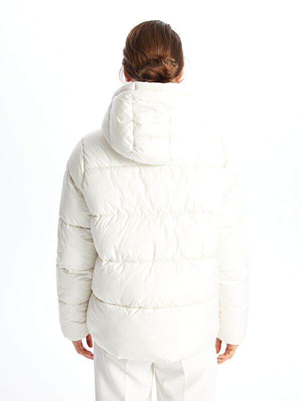 Moudda LC Waikiki - Manteau matelassé en nylon Femme Ecru - Tunisie 5