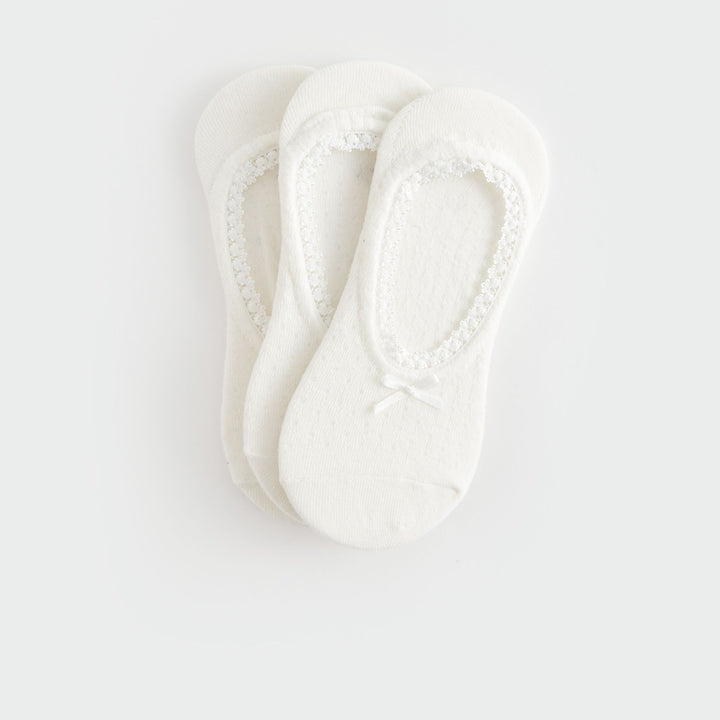 Moudda LC Waikiki - Chaussettes invisibles Femme Ecru - Tunisie 2