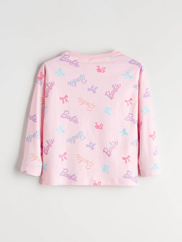 Moudda LC Waikiki - Pyjama en jersey manches longues moyen Fille Imprimé rose - Tunisie 4