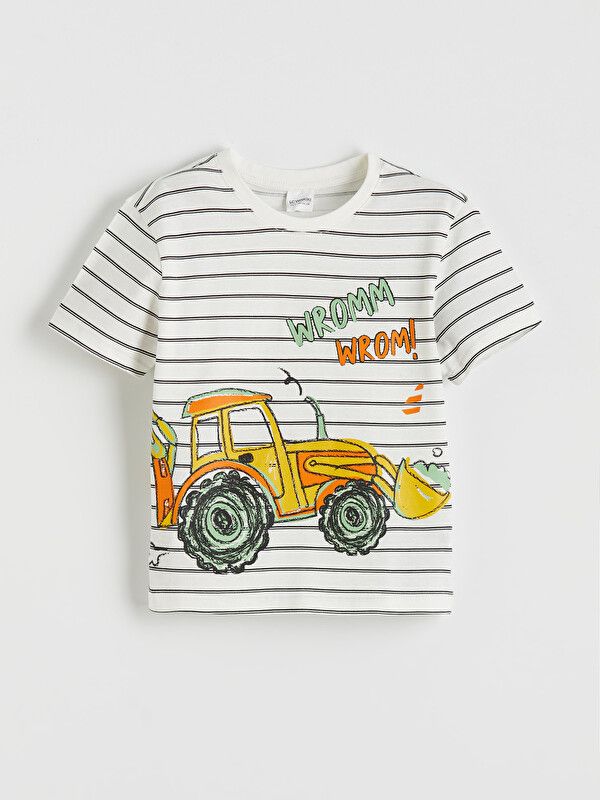 Moudda LC Waikiki - Short-Capri manches courtes pour Garçon couleur Blanc imprimé - Tunisie 2