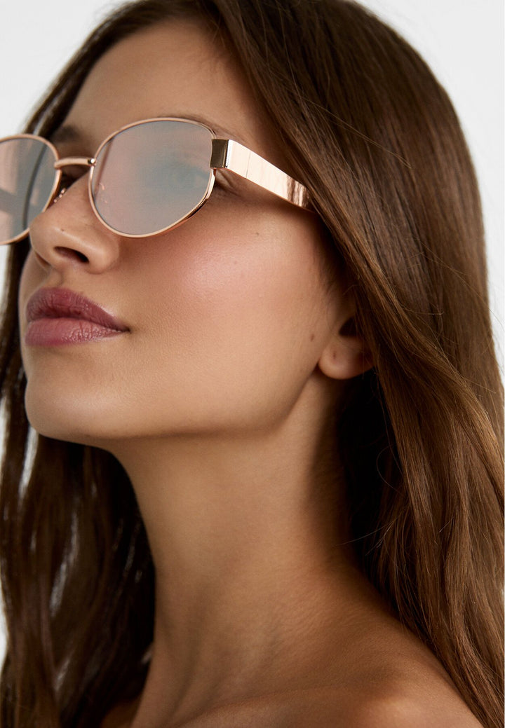 Moudda STRADIVARIUS - Lunettes Rose Pâle à Branches Métalliques - Tunisie 5