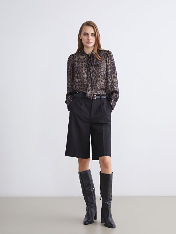 Moudda LC Waikiki - Blouse tissée imprimée manches longues Femme Imprimé vert - Tunisie 2