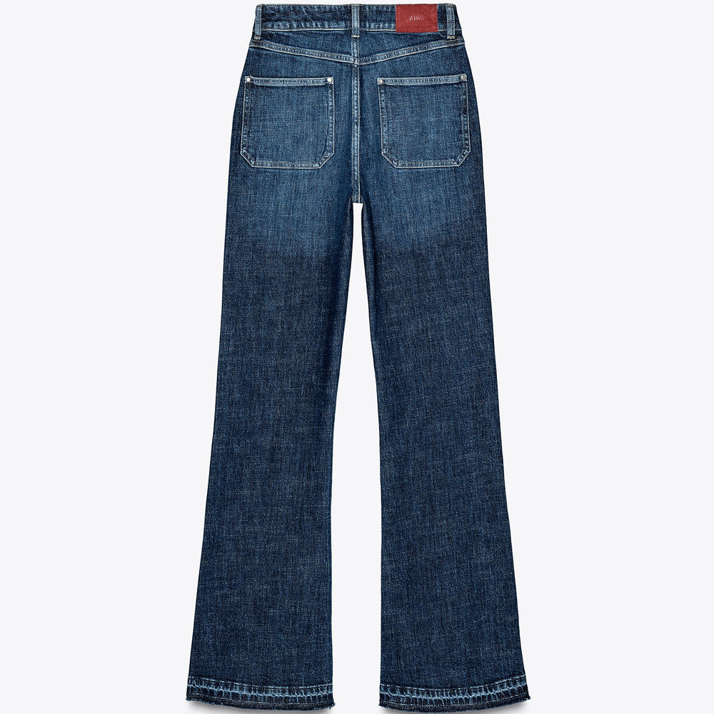 Moudda ZARA - Denim - Taille Haute, Bootcut & Poches Devant - Tunisie 2