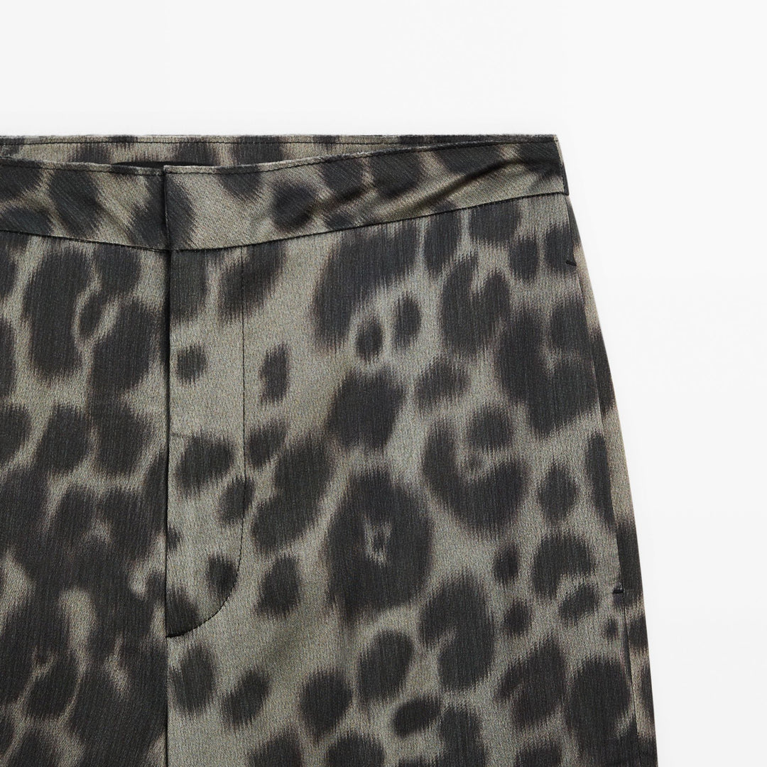 Moudda Massimo Dutti - Pantalon coordonné vert léopard - Tunisie 6