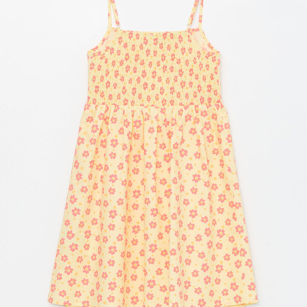 Moudda LC Waikiki - Robe tissée manches courtes Fille Impression jaune moyen - Tunisie 2