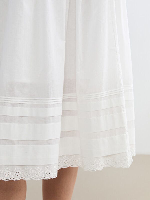Moudda LC Waikiki - Jupe longue en tissu pour Femme couleur Blanc - Tunisie 3