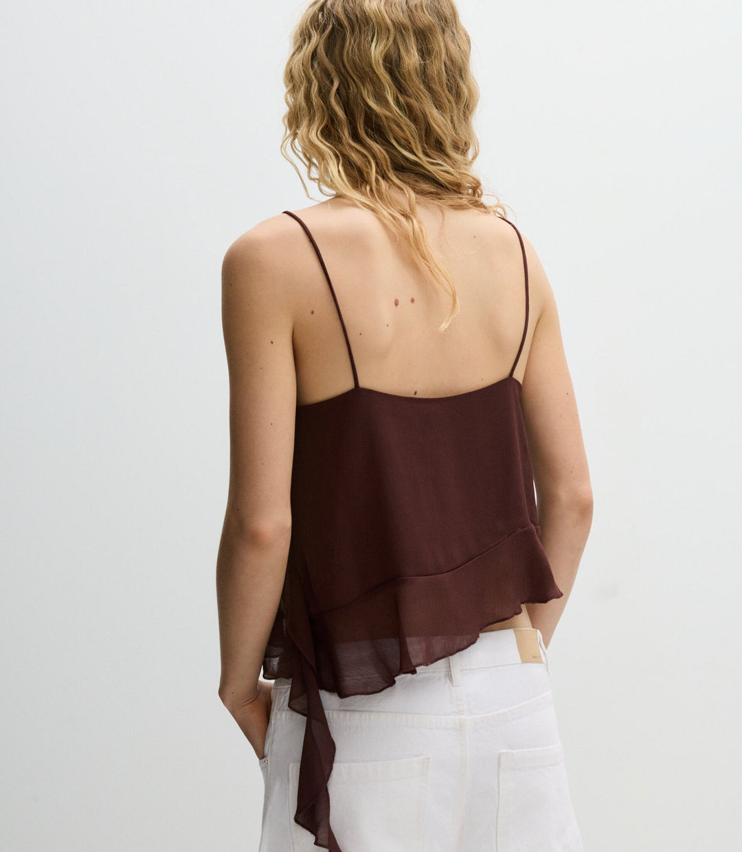 Moudda Lefties - Top Bretelles - Ruffles Chiffon Bohémien Romantique - Tunisie 5