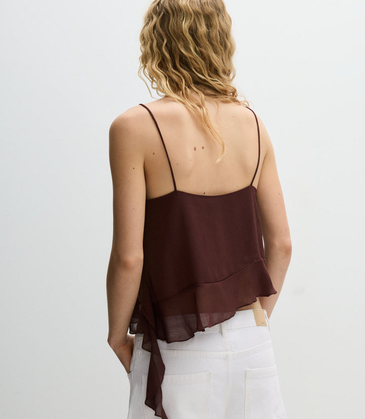 Moudda Lefties - Top Bretelles - Ruffles Chiffon Bohémien Romantique - Tunisie 5