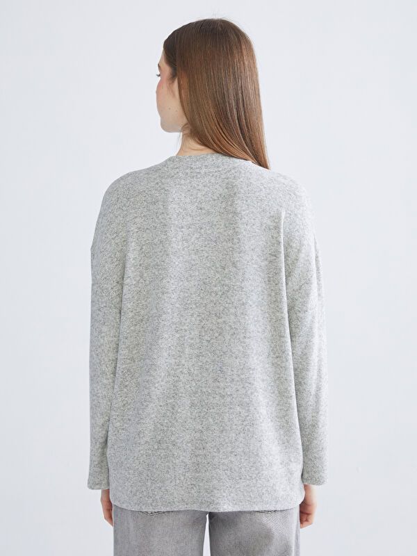 Moudda LC Waikiki - Sweatshirt en jersey Femme Mélange gris clair - Tunisie 4