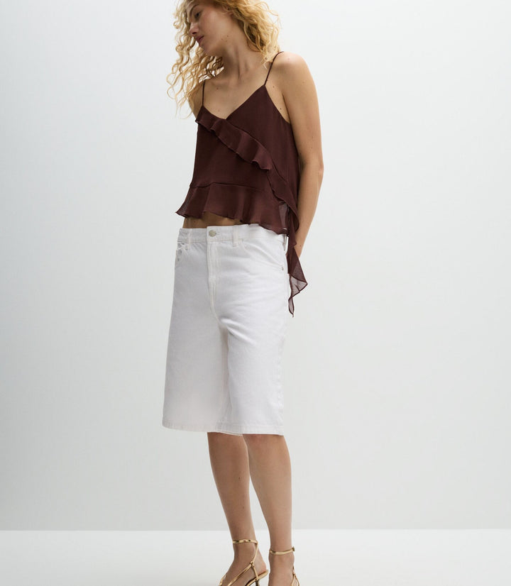 Moudda Lefties - Top Bretelles - Ruffles Chiffon Bohémien Romantique - Tunisie 4