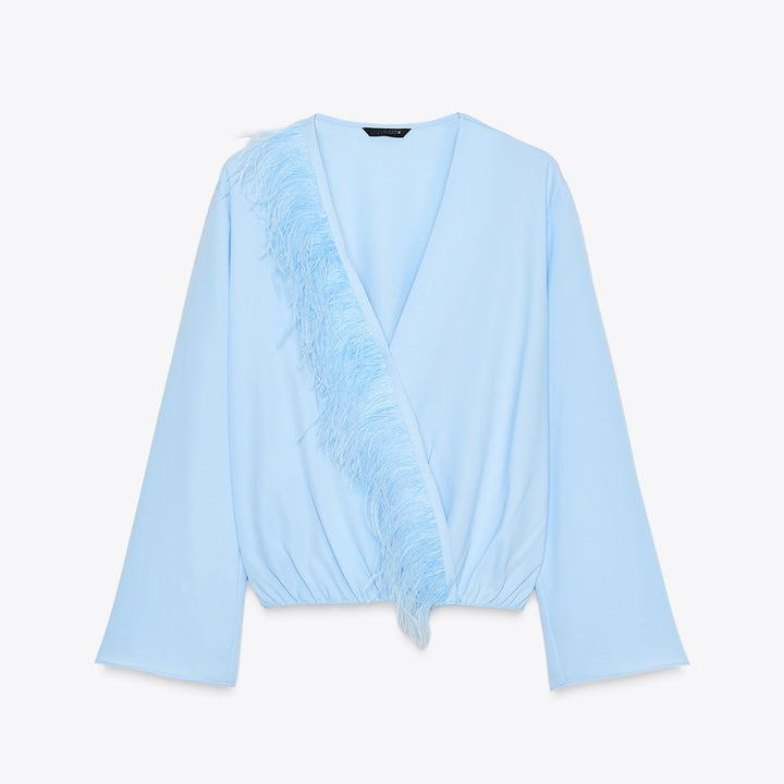 Moudda ZARA - Blouse Satin - Croisée & Plumes - Tunisie 1