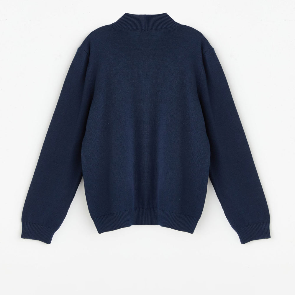 Moudda LC Waikiki - Cardigan tricot basique Garçon Bleu marine foncé - Tunisie 2