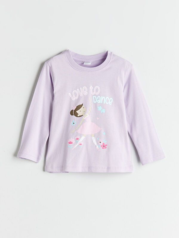 Moudda LC Waikiki - Pyjama en jersey manches longues moyen Fille Lilas - Tunisie 2