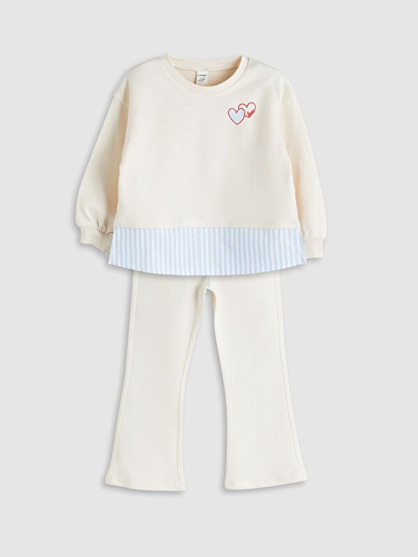 Moudda LC Waikiki - Ensemble jersey Fille Crème - Tunisie 1