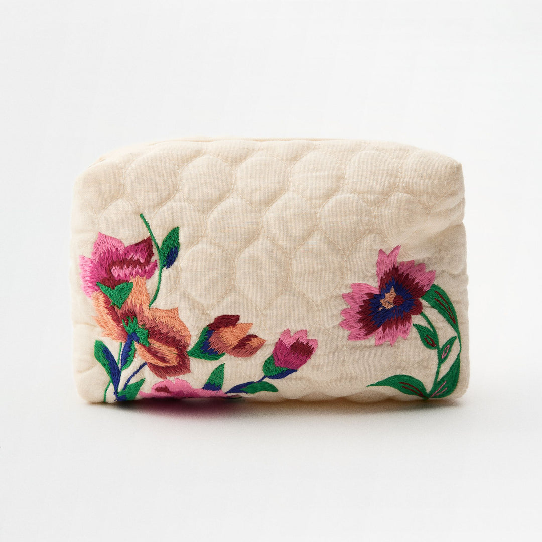 Moudda ZARA - Trousse matelassée brodée fleurs - Tunisie 3