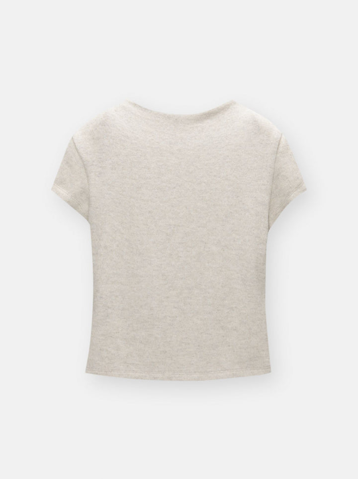 Moudda PULL & BEAR - Body Manches Courtes Col Cheminée Soft Touch Sable - Tunisie 3