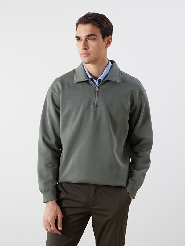 Moudda LC Waikiki - Sweatshirt en jersey Homme Vert terne - Tunisie 1