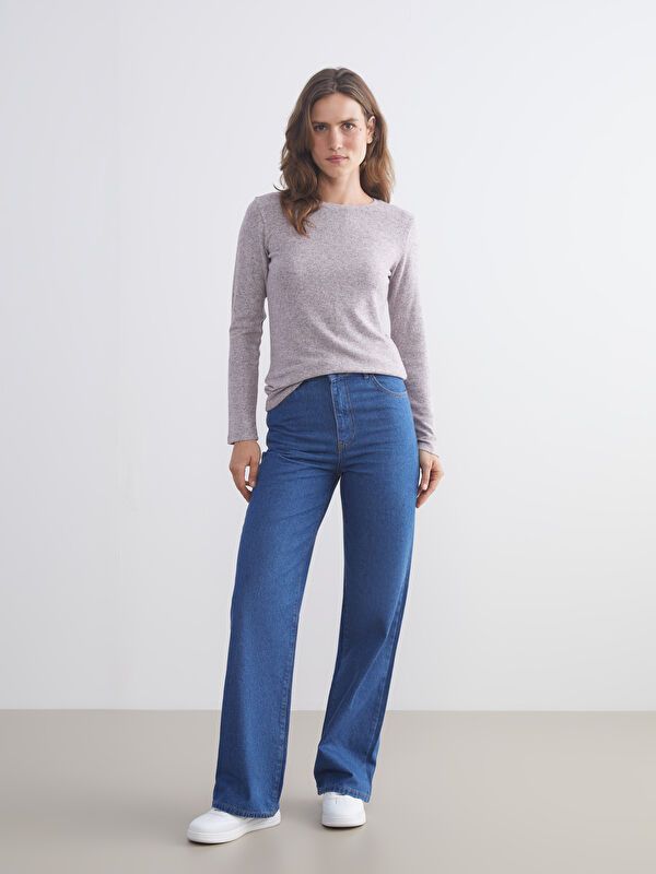 Moudda LC Waikiki - Body jersey manches longues Femme Mélange rose poudré - Tunisie 2