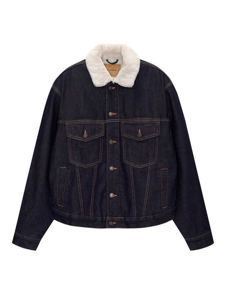 Moudda PULL & BEAR - Veste Denim Teddy Indigo Rinse - Tunisie 1