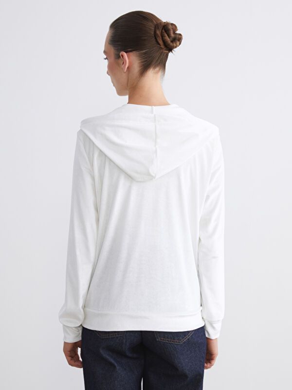 Moudda LC Waikiki - Cardigan jersey Femme Ecru - Tunisie 4