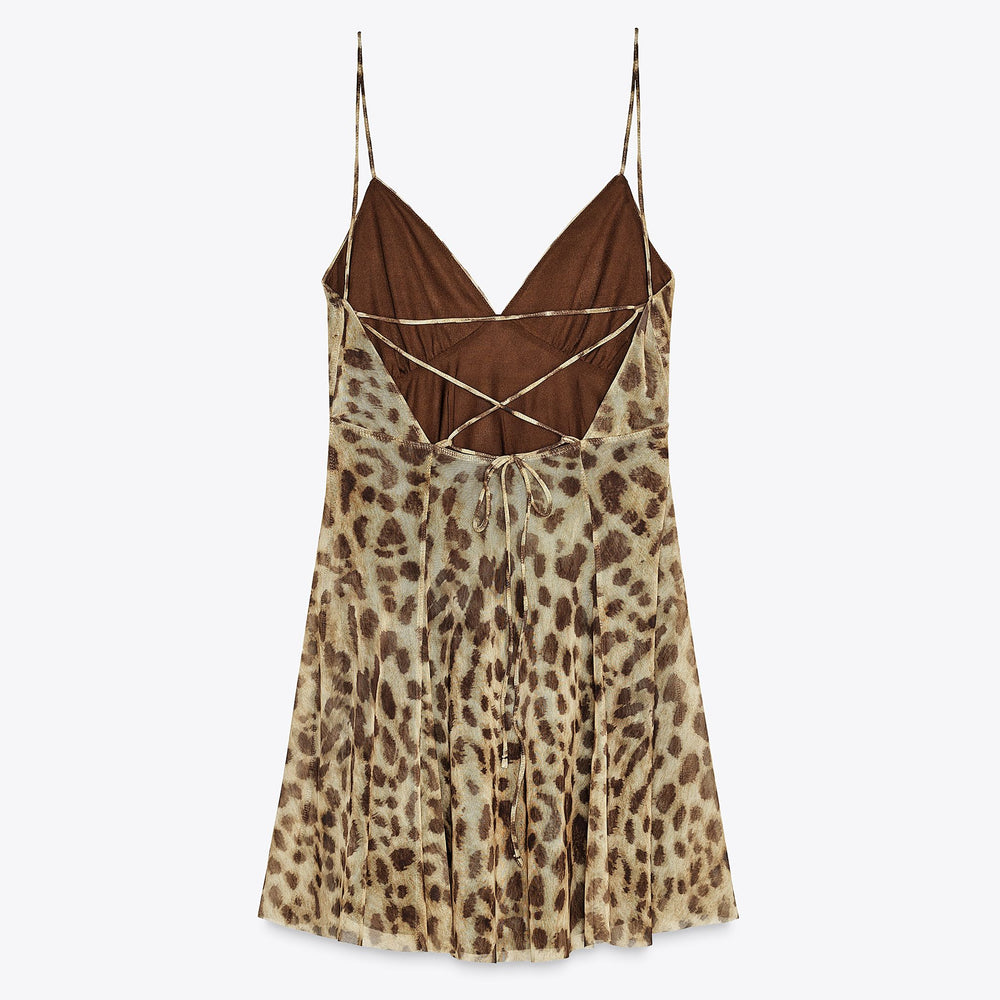 Moudda ZARA - Robe Courte Lingerie - Tulle Imprimé - Tunisie 2