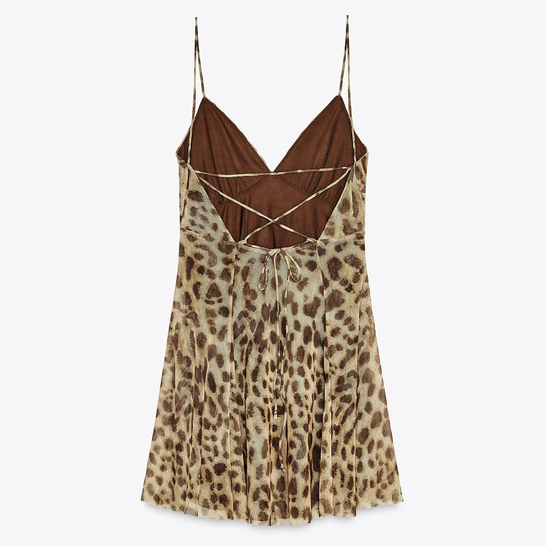 Moudda ZARA - Robe Courte Lingerie - Tulle Imprimé - Tunisie 2