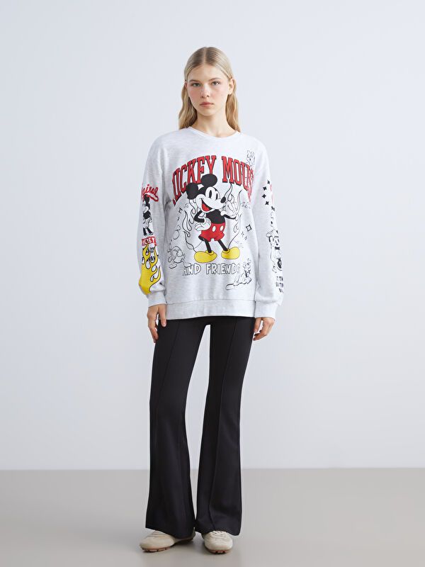 Moudda LC Waikiki - Sweatshirt en jersey sous licence Femme Mélange de gris - Tunisie 2