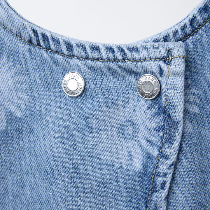 Moudda ZARA - Top Denim Enfant - Fleurs Laser - Tunisie 3