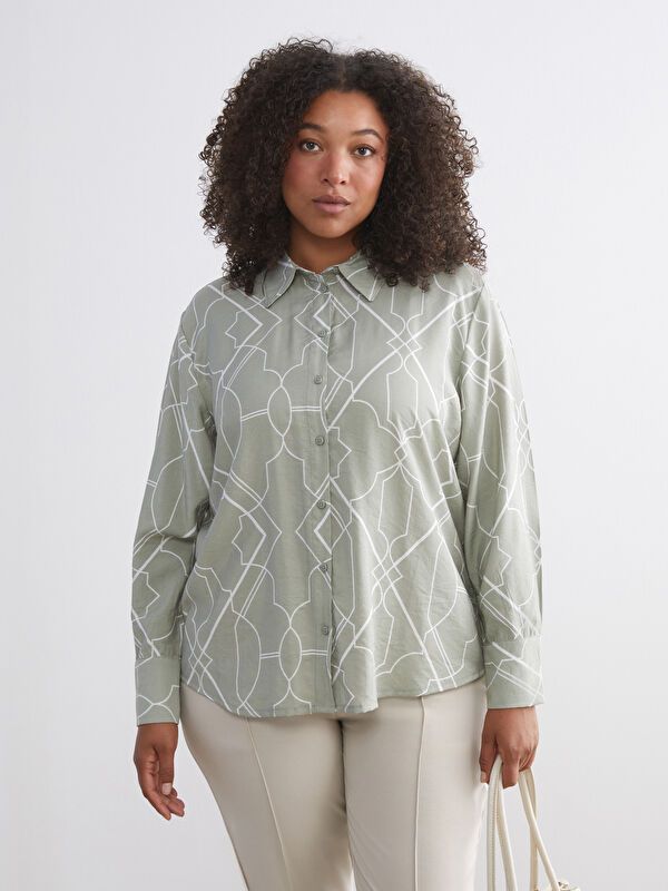 Moudda LC Waikiki - Chemise imprimée tissée cv à manches longues pour Femmes - Tunisie 1