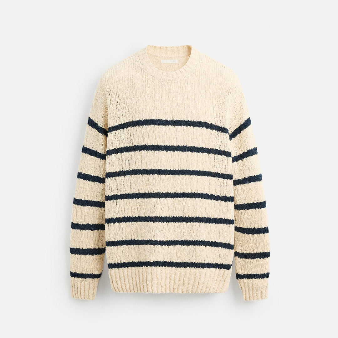 Moudda ZARA - Pull - Col Rond & Rayure Marine - Tunisie 1