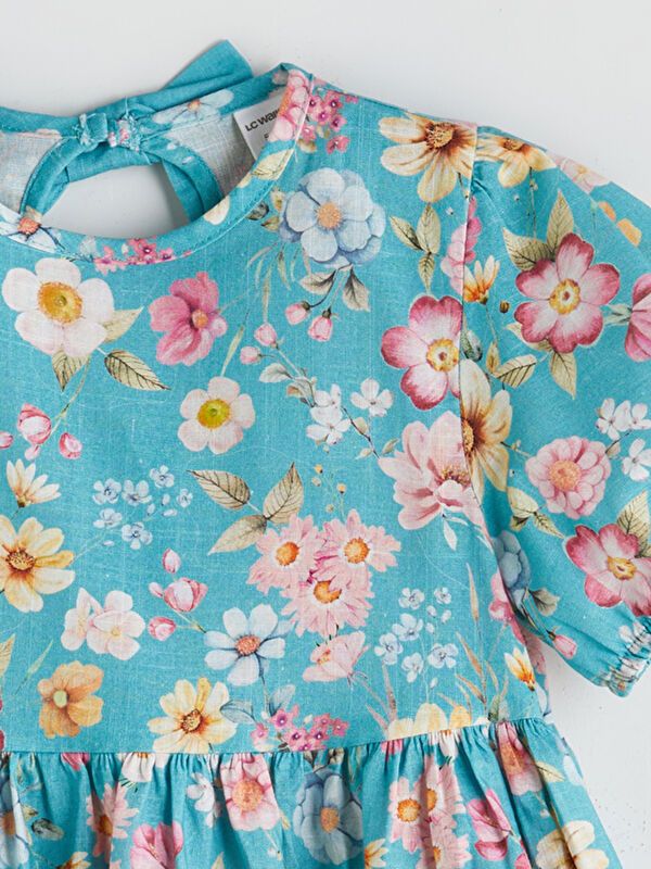 Moudda LC Waikiki - Robe tissée manches courtes Fille Imprimé vert - Tunisie 2