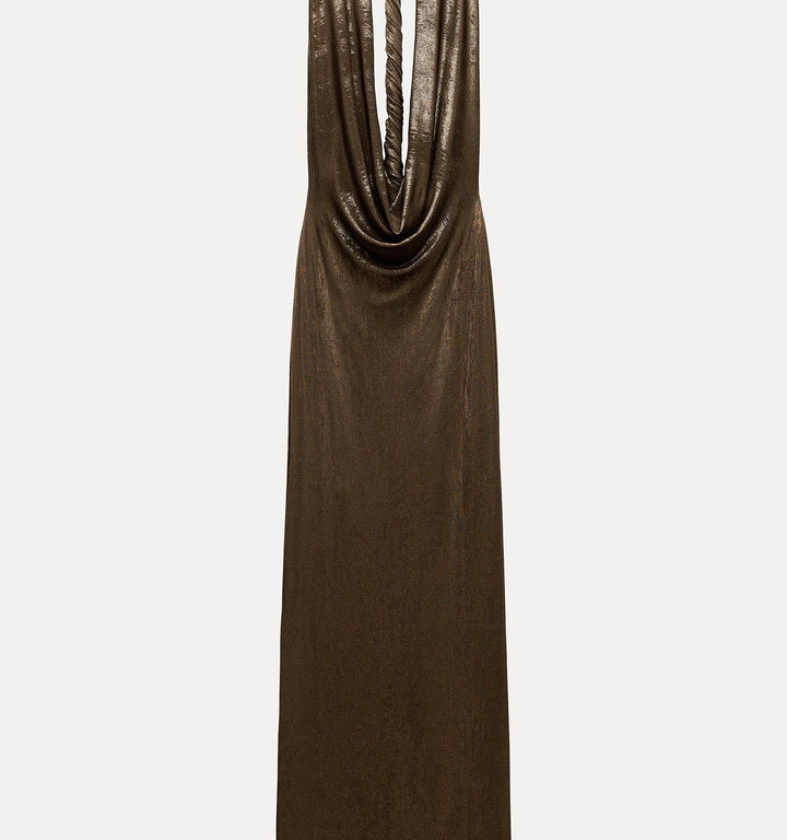 Moudda ZARA - Robe longue en maille drapée, torsion à la taille - Tunisie 2