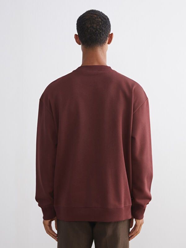 Moudda LC Waikiki - Sweatshirt en jersey Homme Bordeaux - Tunisie 4