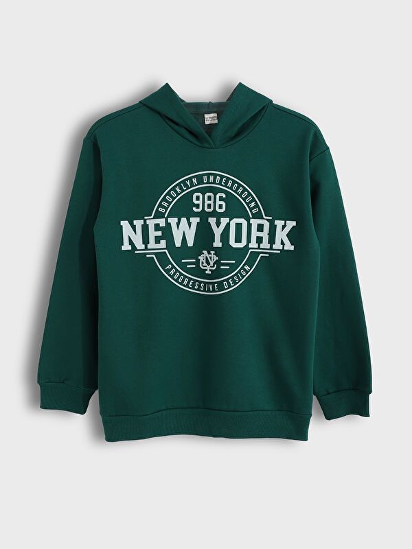 Moudda LC Waikiki - Sweatshirt en jersey Garçon Vert foncé - Tunisie 1