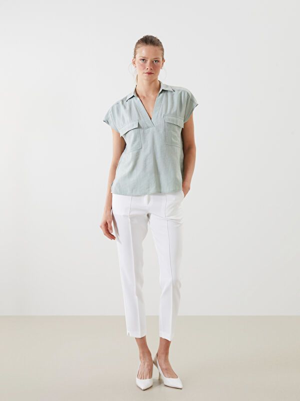 Moudda LC Waikiki - Blouse manches courtes en tissu tissé pour Femme - Tunisie 2