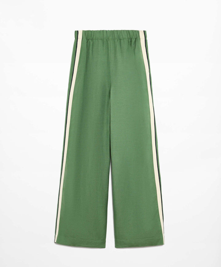 Moudda Oysho - Pantalon Lin avec Finitions Latérales Taille Haute - Tunisie 2