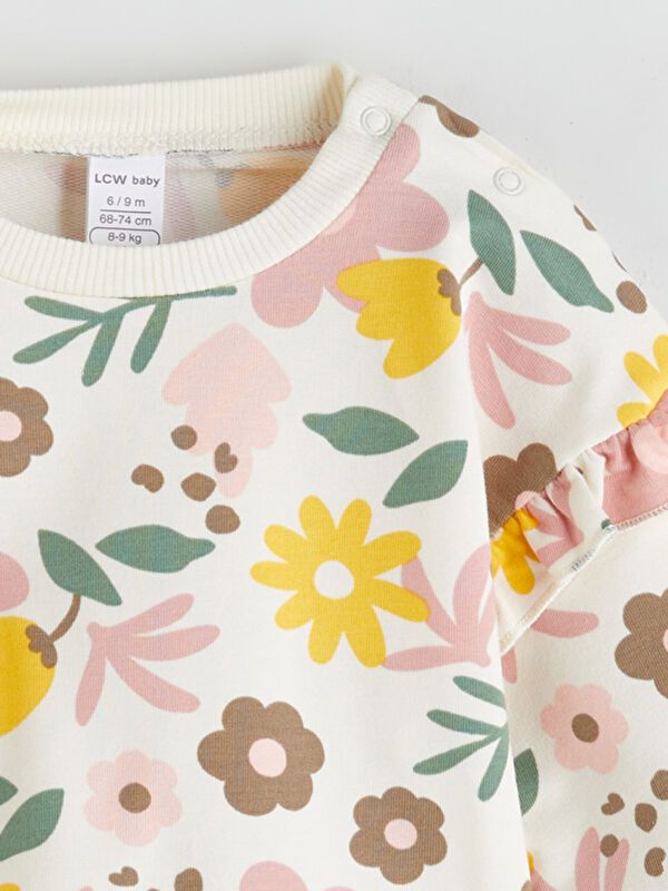 Moudda LC Waikiki - Ensemble en jersey Fille Crème imprimée - Tunisie 3