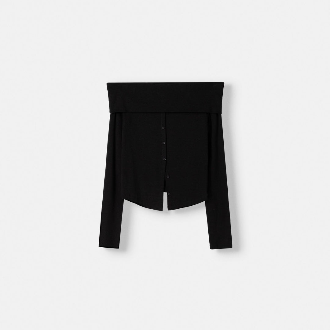 Moudda BERSHKA - T-Shirt - Mesonera & Boutons Devant - Tunisie 1
