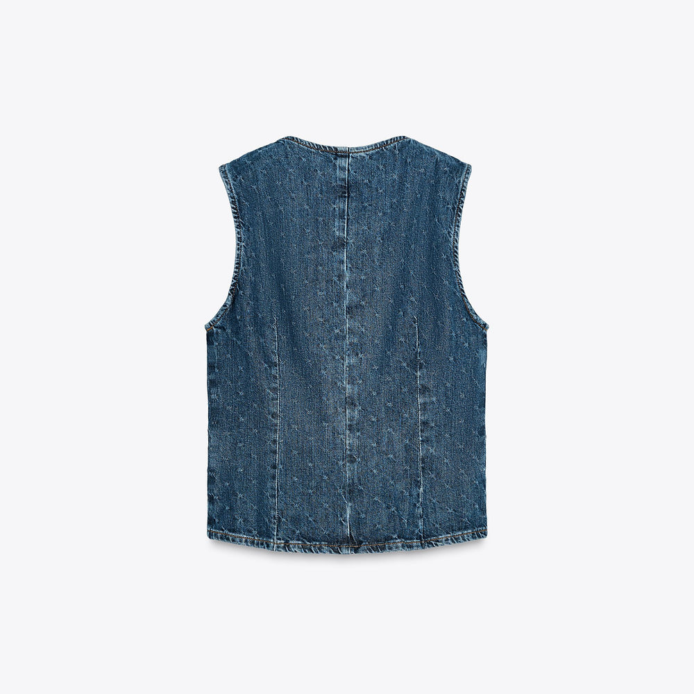 Moudda ZARA - Gilet Denim - Col Caja & Boutons - Tunisie 2