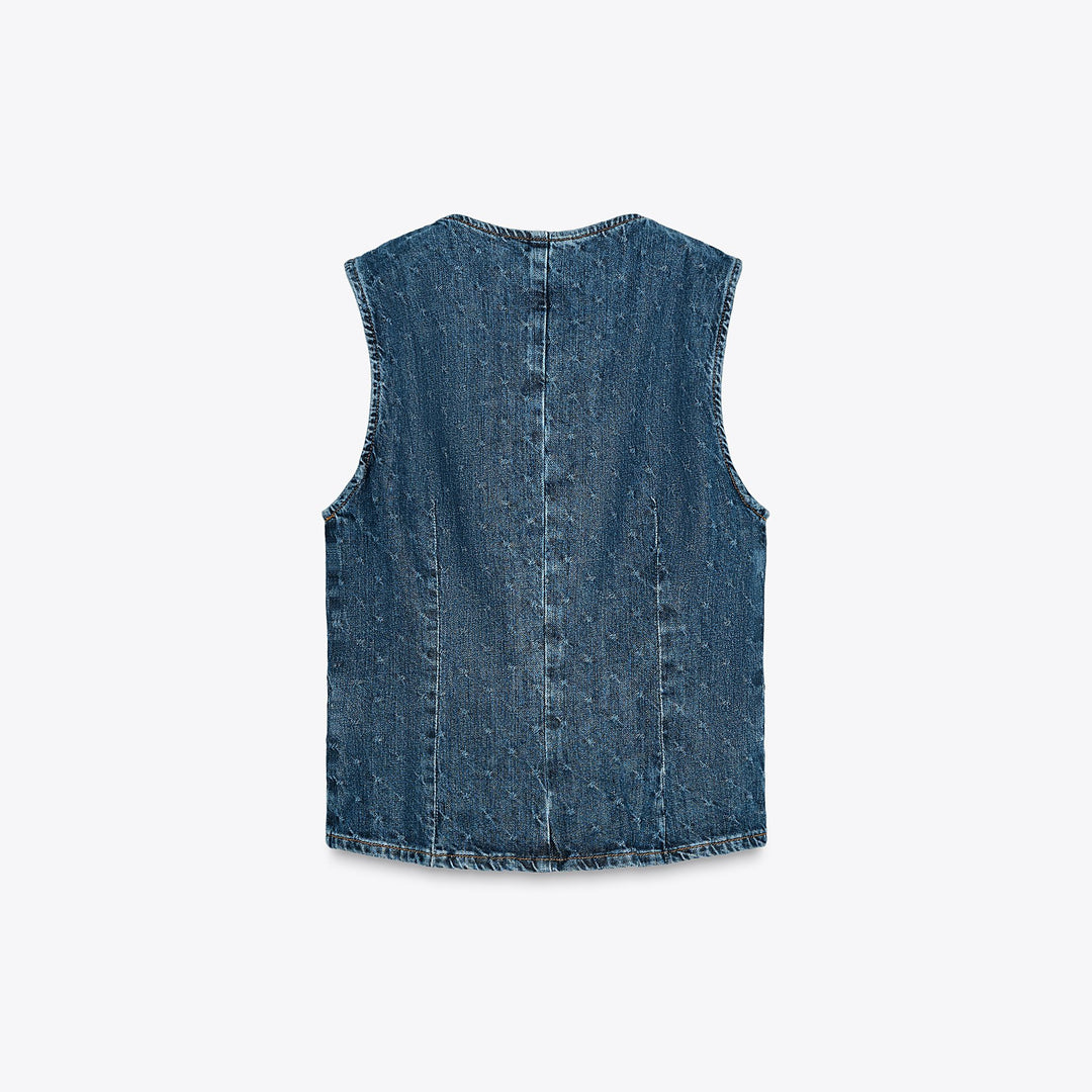 Moudda ZARA - Gilet Denim - Col Caja & Boutons - Tunisie 2