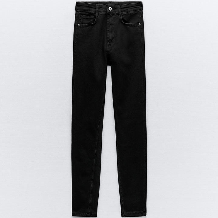 Moudda ZARA - Noir – pantalon sculptant taille haute longueur cheville - Tunisie 1